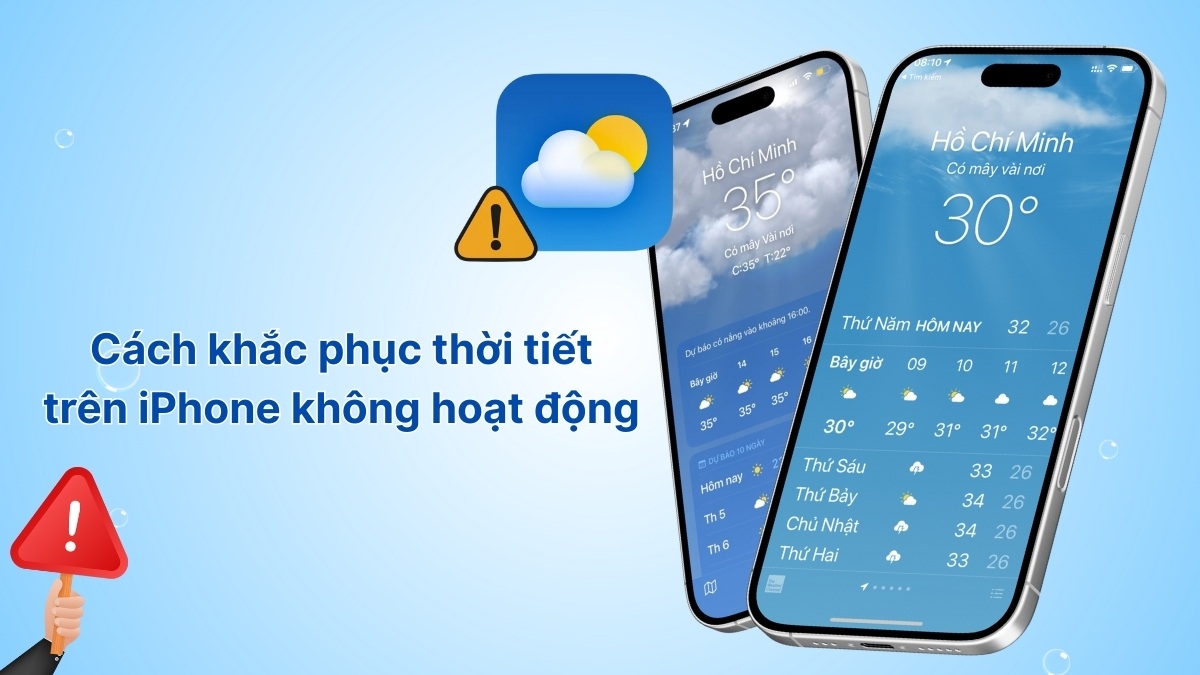 Cách khắc phục thời tiết trên iPhone không hoạt động
